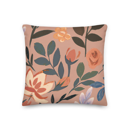 Floral Print Premium Pillow