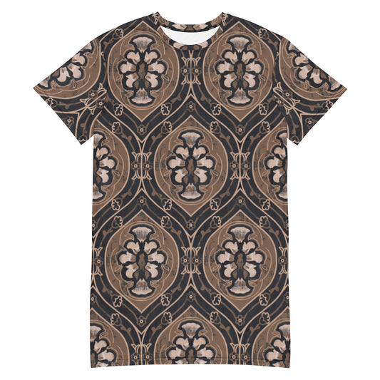 Geometric Print T-Shirt Dress