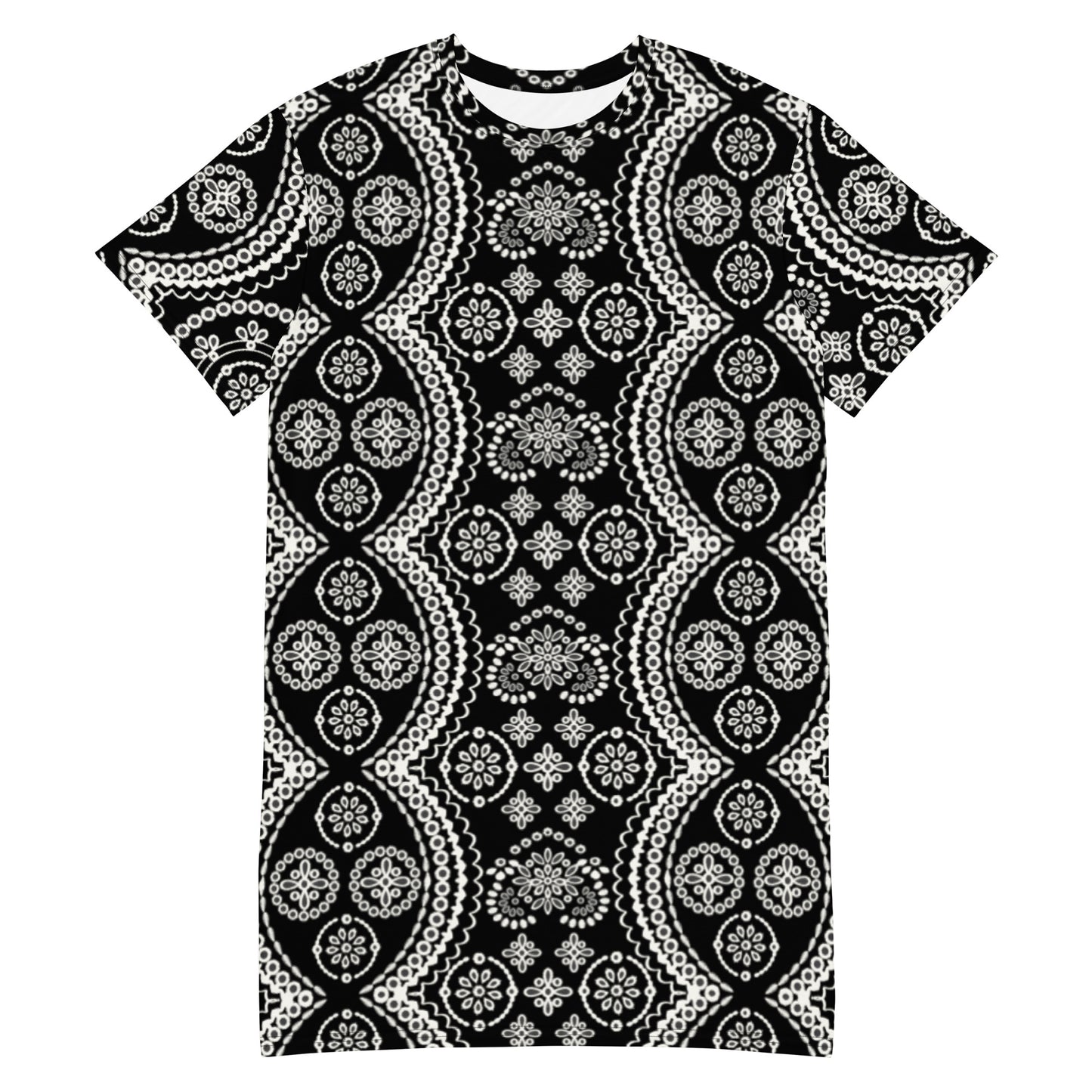 Eyelet Print T-Shirt Dress
