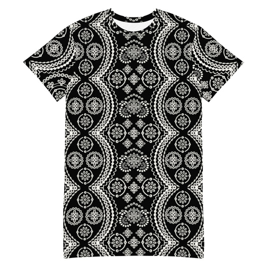 Eyelet Print T-Shirt Dress